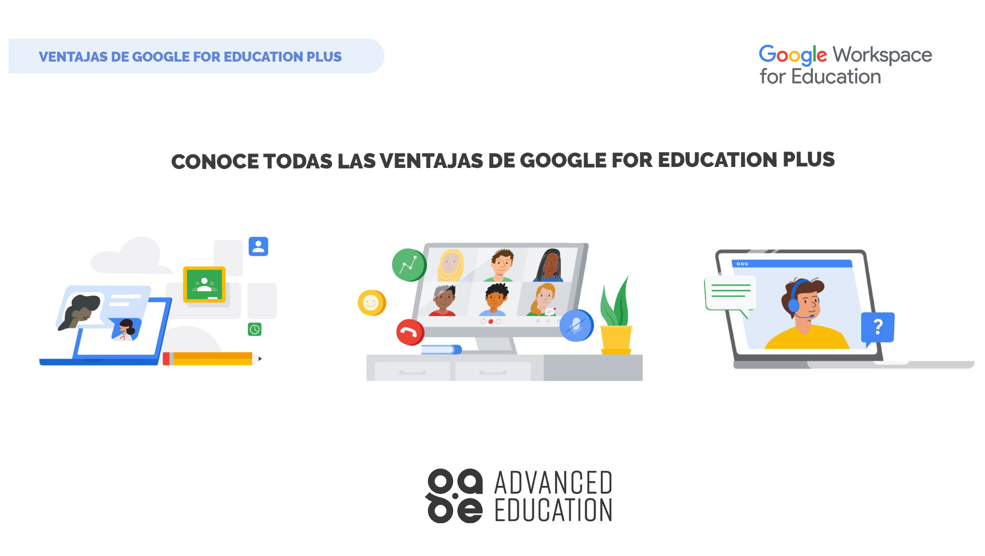 ¡Conoce las ventajas de Google Workspace Education Plus!